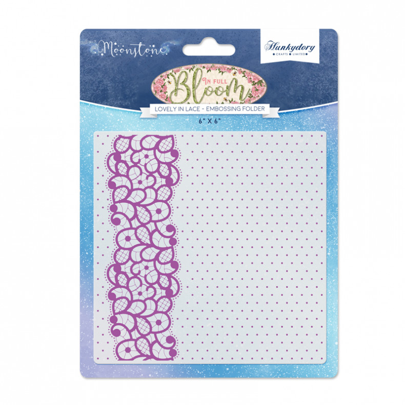 Hunkydory Moonstone Embossing Folder Lovely in Lace Devoted Crafts