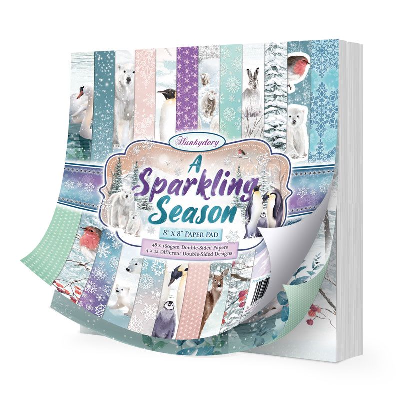 Hunkydory A Sparkling Season 8″ x 8″ Paper Pad Devoted Crafts